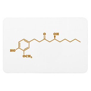 Magnet Flexible Gingerol Molecule formule chimique