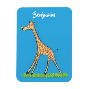 Magnet Flexible Girafe de dessin animé mignonne et heureuse avec p