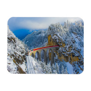 Magnet Flexible Glace et neige Express Bernina, Suisse