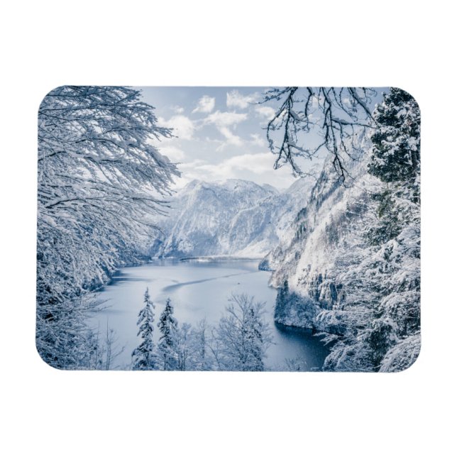 Magnet Flexible Glace et neige | Lac Königssee, Allemagne (Horizontal)