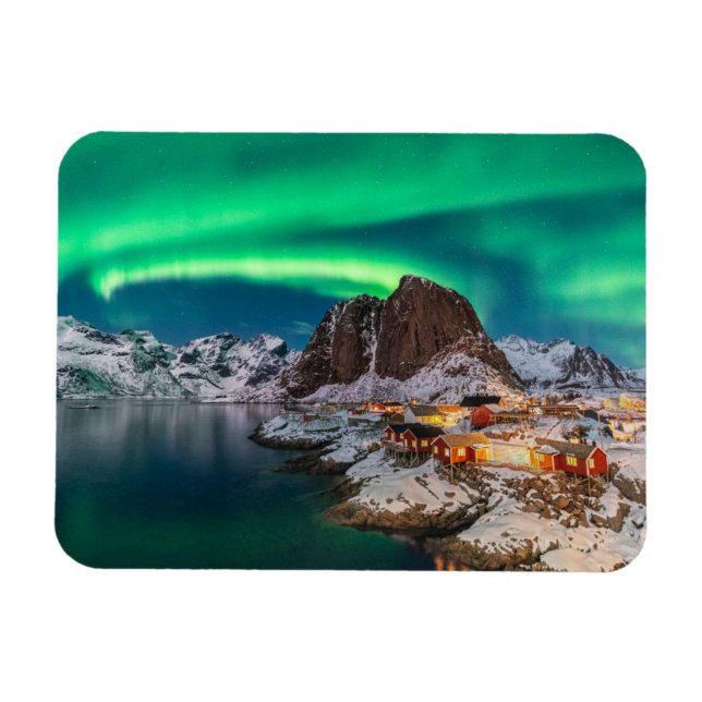 Magnet Flexible Glace et neige | Northern Lights, Norvège (Horizontal)