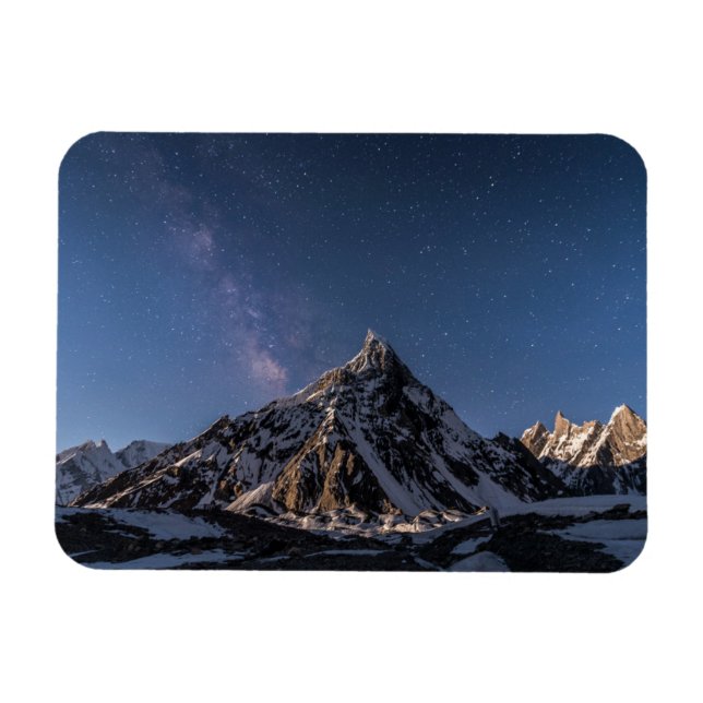 Magnet Flexible Glace et neige | Voie Lactée Glacier Baltoro, Paki (Horizontal)