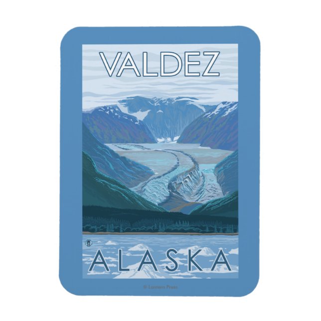 Magnet Flexible Glacier Scene - Valdez, Alaska (Vertical)