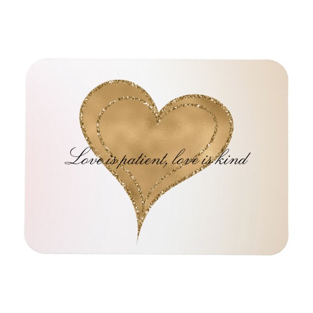 Magnet Flexible Glam Gold Parties scintillant Coeur (Horizontal)