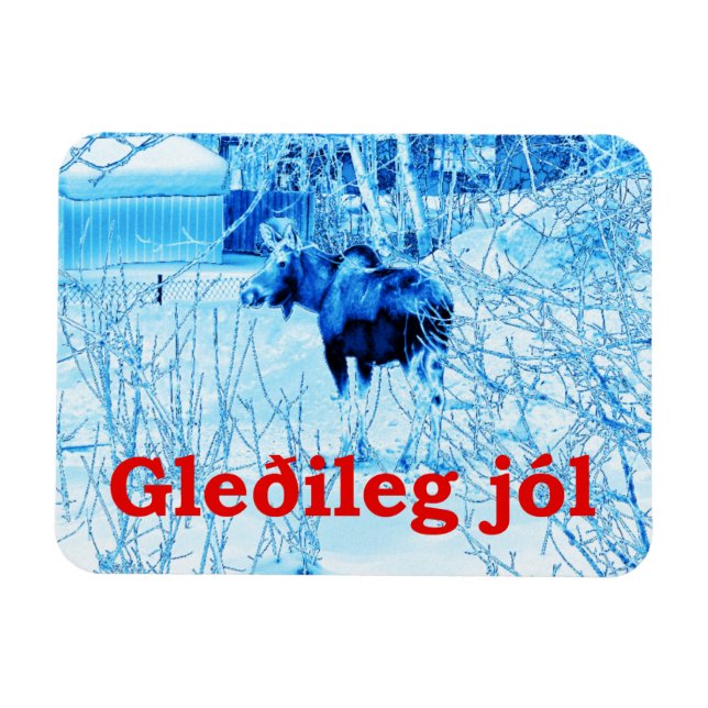 Magnet Flexible Gleðileg Jól - Oie urbaine (Horizontal)