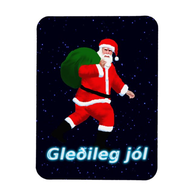 Magnet Flexible Gleðileg jól - Père Noël (Vertical)