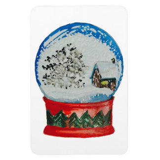 Magnet Flexible Globe des neiges Crystal Ball Village d'hiver Noël