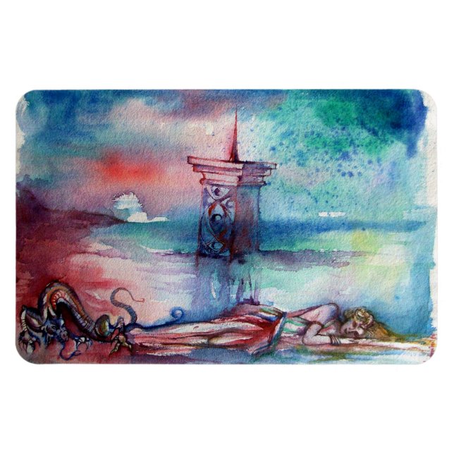 MAGNET FLEXIBLE GNOMON ET DAME DU LAC (Horizontal)