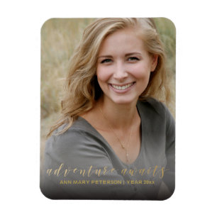 Magnet Flexible Gold Adventure attend l'aimant photo de graduation