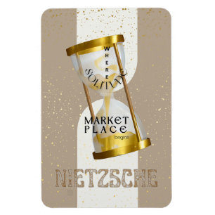 Magnet Flexible Gold Art Nouveau Introvert Philosophie citation