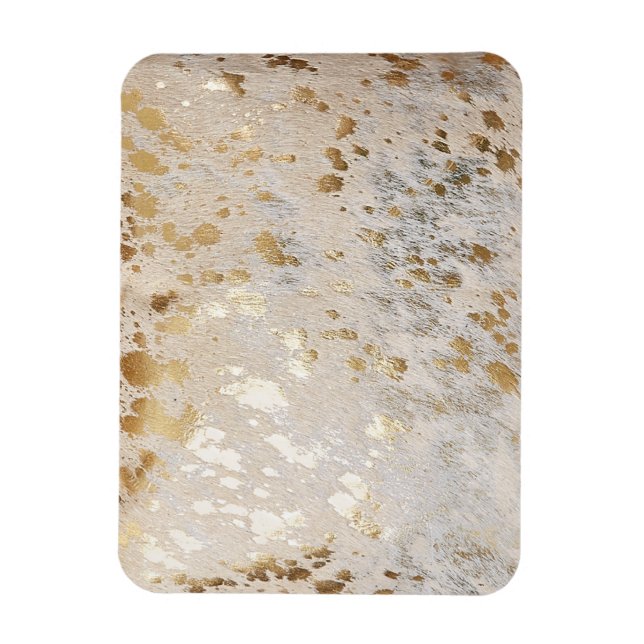 Magnet Flexible Gold Cowhide Print Metallic (Vertical)