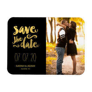Magnet Flexible Gold Enregistrer notre date   Enregistrer l'aimant