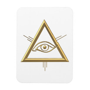 Magnet Flexible Golden "3-D" God's Eye Symbol