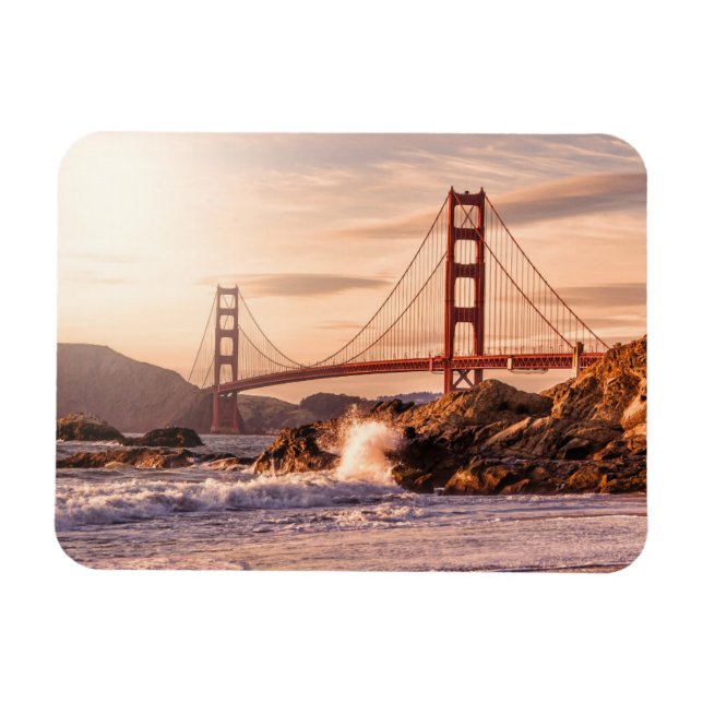 Magnet Flexible Golden Gate Bridge de Baker Beach (Horizontal)