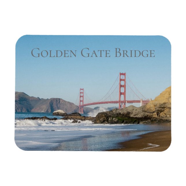 Magnet Flexible Golden Gate Bridge de Baker Beach, San Francisco (Horizontal)