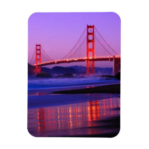 Magnet Flexible Golden Gate Bridge sur Baker Beach à Sundown