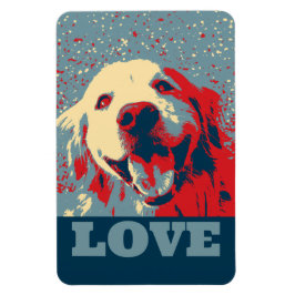 Magnet Flexible Golden Retriever Styliszed Love
