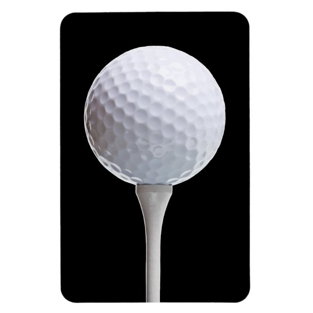Magnet Flexible Golf Ball & Tee on Black - Modèle Customisé (Vertical)