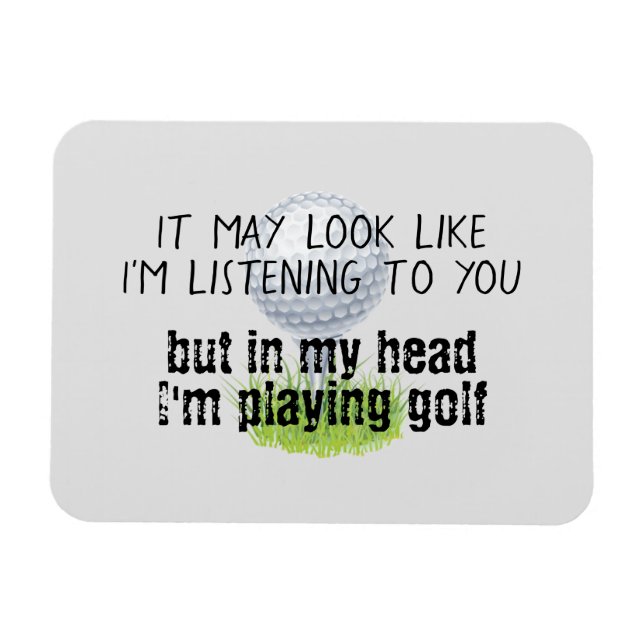 Magnet Flexible Golf drôle (Horizontal)