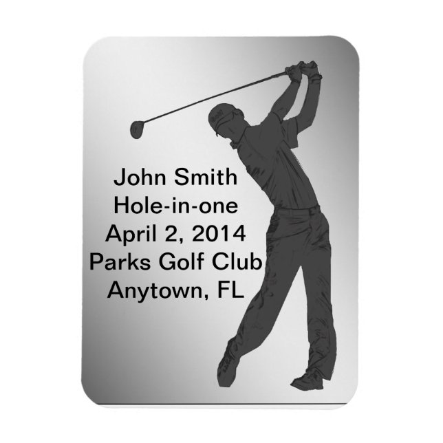 Magnet Flexible Golf Trou en un Commémoration personnalisable (Vertical)