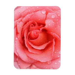 Magnet Flexible Gouttes d'eau de rose rouge romantique