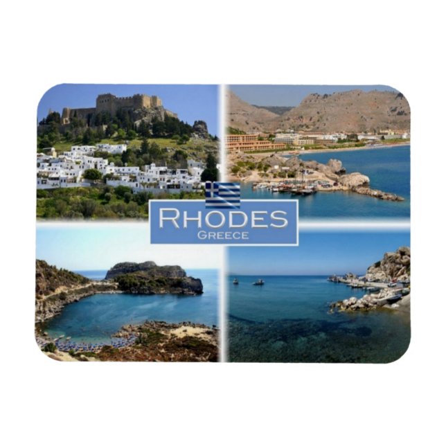 Magnet Flexible GR Grèce - Rhodes - Kolymbia le port - (Horizontal)