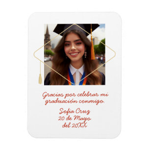 Magnet Flexible Gracias Mi Graduación con Foto Recuerdo