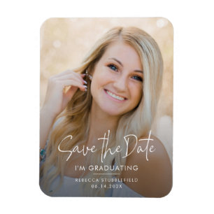 Magnet Flexible Grad Photo 2025 Enregistrer la date Graduation