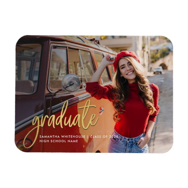 Magnet Flexible Grad Photo Graduation 2025 Faire-part (Horizontal)