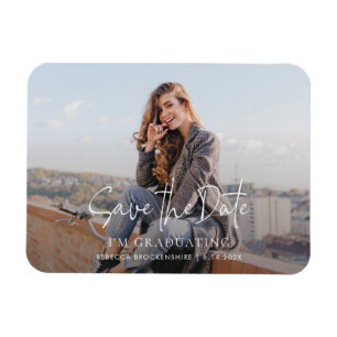 Magnet Flexible Graduation 2025 Grad Photo Enregistrer la date