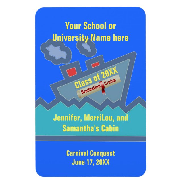 Magnet Flexible Graduation Croisière Cabine personnalisé Marqueur  (Vertical)