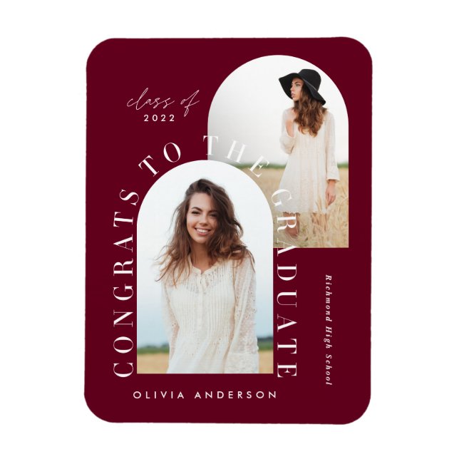 Magnet Flexible Graduation géométrique moderne multi photo arch (Vertical)