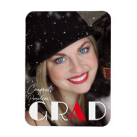 Graduation minimaliste noir blanc rouge