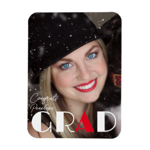 Magnet Flexible Graduation minimaliste noir blanc rouge