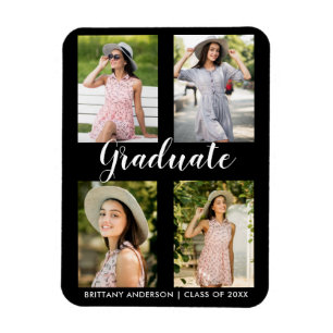 Magnet Flexible Graduation moderne 4 Faire-part photo