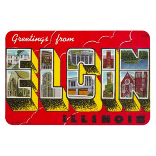 Magnet Flexible Grand aimant de carte postale de lettre d'Elgin
