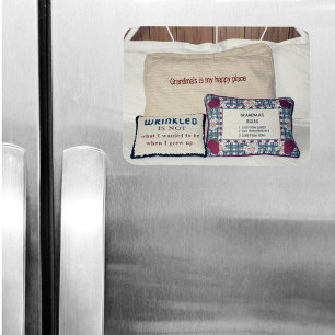 Magnet Flexible Grand-mère's Place est My Happy Place personnalisa