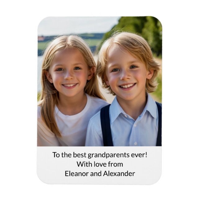 Magnet Flexible Grand-parents Day from the Kids Keepsaké Photo (Vertical)