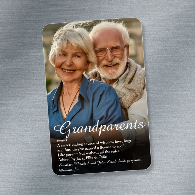 Magnet Flexible Grand-parents Photo Fun Citation Définition (Grandparents Photo Fun Quote Definition Magnet)