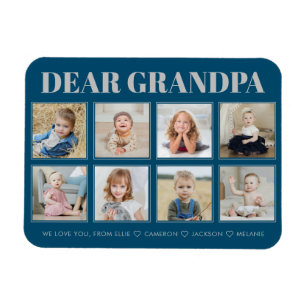 Magnet Flexible Grand-père personnalisé moderne Nous vous aimons 8