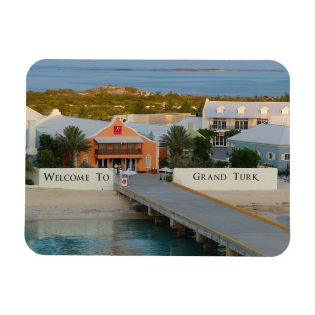 Magnet Flexible Grand Turk, Turks and Caicos, Hi def photographie (Horizontal)