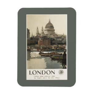 Magnet Flexible Grand Western Railway St. Paul's Travel Poster