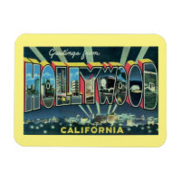 Grande lettre Salutation Hollywood Californie Vint