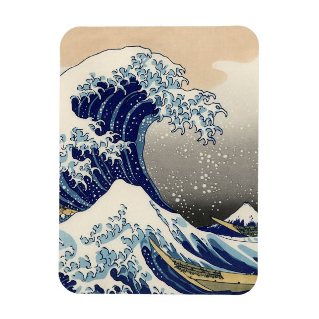 Magnet Flexible Grande vague Kanagawa peinture japonaise (Vertical)