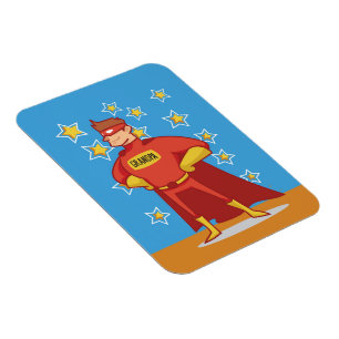 Magnet Flexible Grandpa Superhero on Father's Day