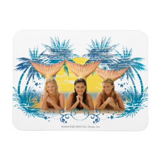Magnet Flexible Graphique Arbre de palmiers bleus du groupe