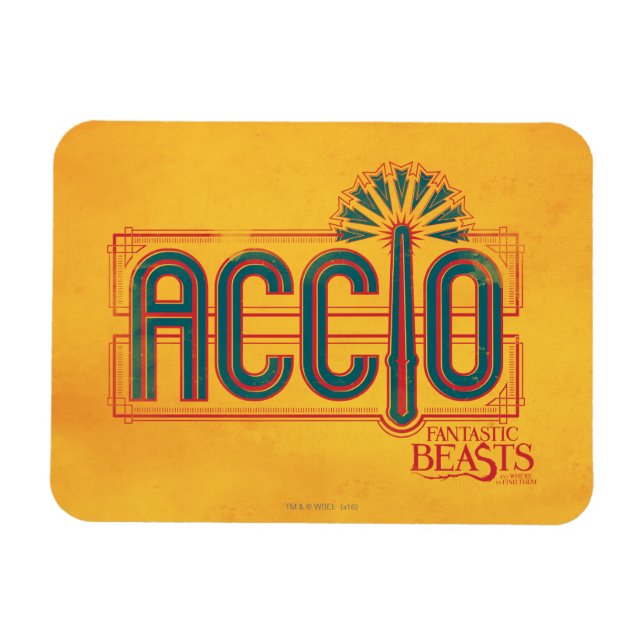 Magnet Flexible Graphique d'orthographe Red Art Déco ACCIO™ (Horizontal)