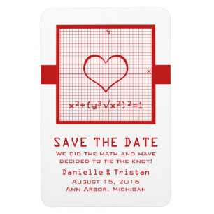 Magnet Flexible Graphique en mathématiques de coeur rouge Enregist