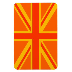 Magnet Flexible Gras orange Union Jack Britanniques Drapeau Swag
