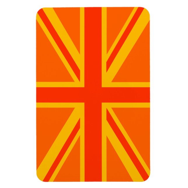 Magnet Flexible Gras orange Union Jack Britanniques Drapeau Swag (Vertical)